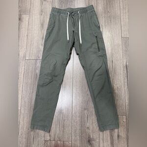 Vuori Ripstop Pants Womens Army Green Drawstring Stretch Lightweight Sz S